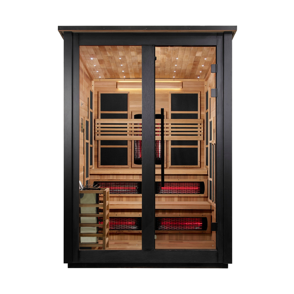 Kaskinen 6 Person Hybrid Barn Outdoor Sauna - Black