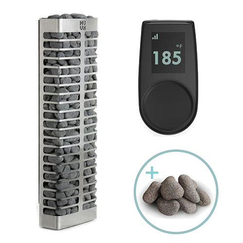 HUUM Steel sauna heater package with UKU control and stones