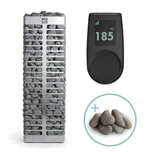 HUUM Steel sauna heater package with UKU control and stones