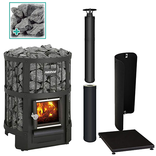 Harvia Legend 150 wood-burning stove kit