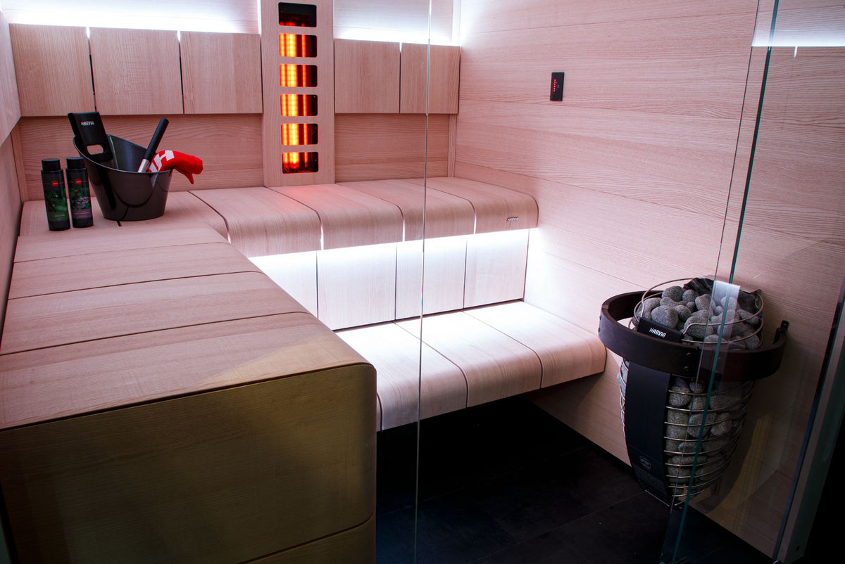 Harvia Spirit Sauna Heater With Sauna Benches