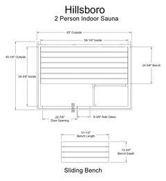 Hillsboro 2 Person Indoor Sauna - Indoor Saunas