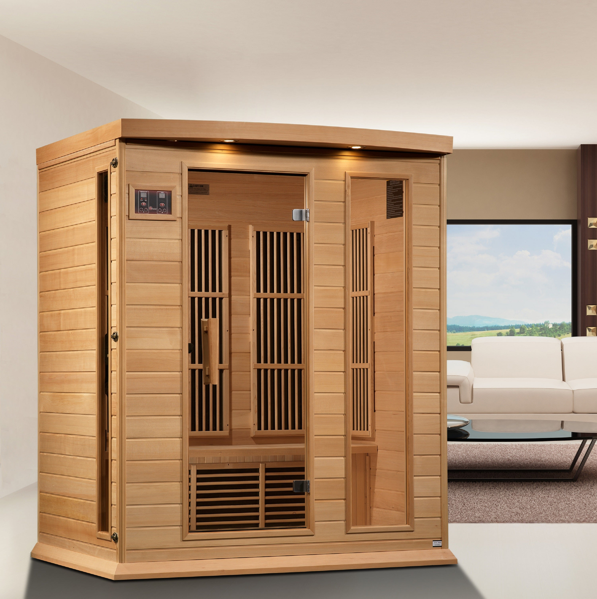 3 Person Hemlock Near Zero Infrared Sauna