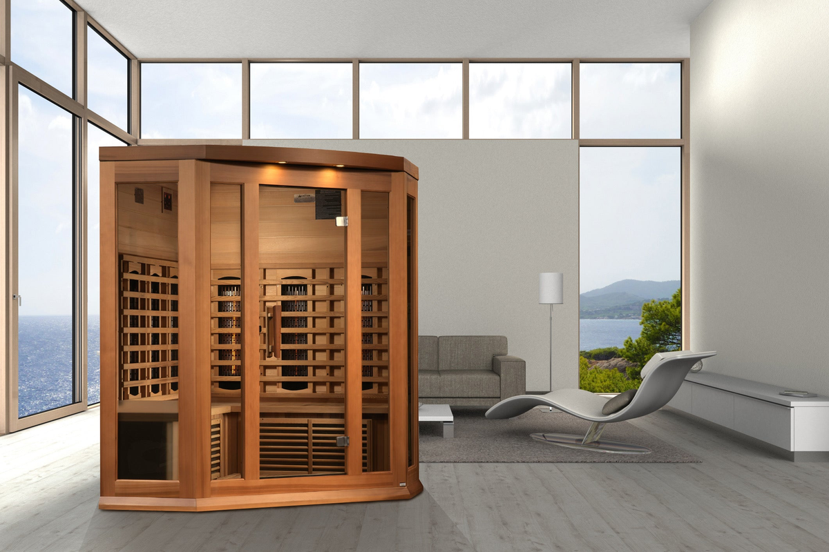 3 Person Cedar Corner Full Spectrum Infrared Sauna