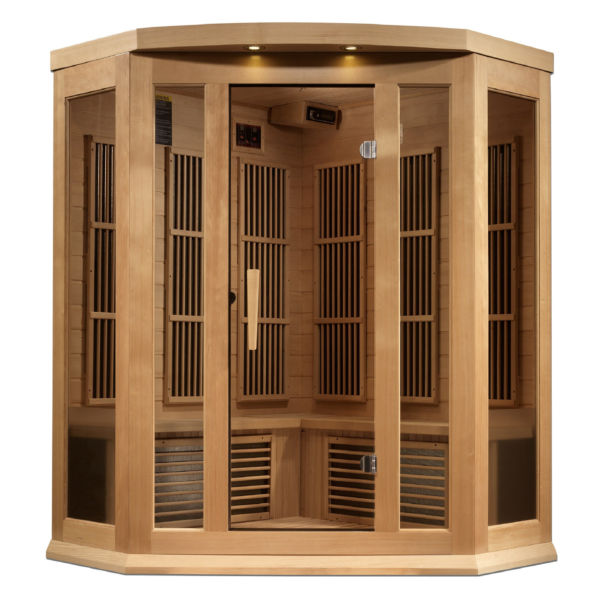 3 Person Hemlock Corner Near Zero Infrared Sauna