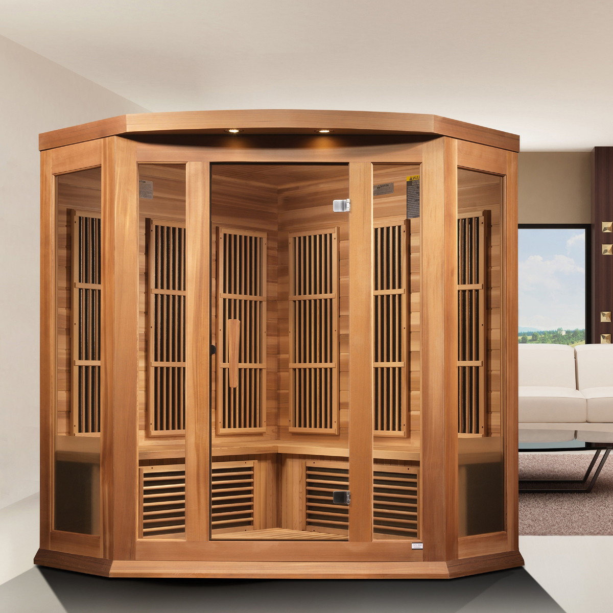 3 Person Cedar Corner Infrared Sauna