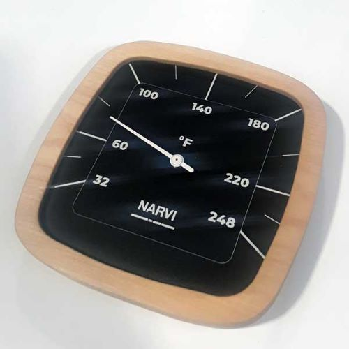 Black Aluminum Fahrenheit Sauna Thermometer