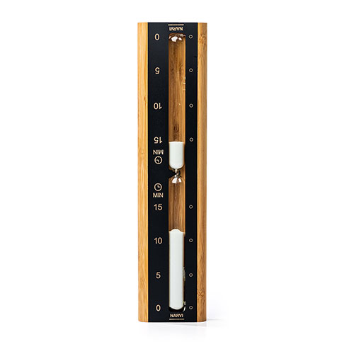 Black Steel and Birch 15-Minute Sand Timer