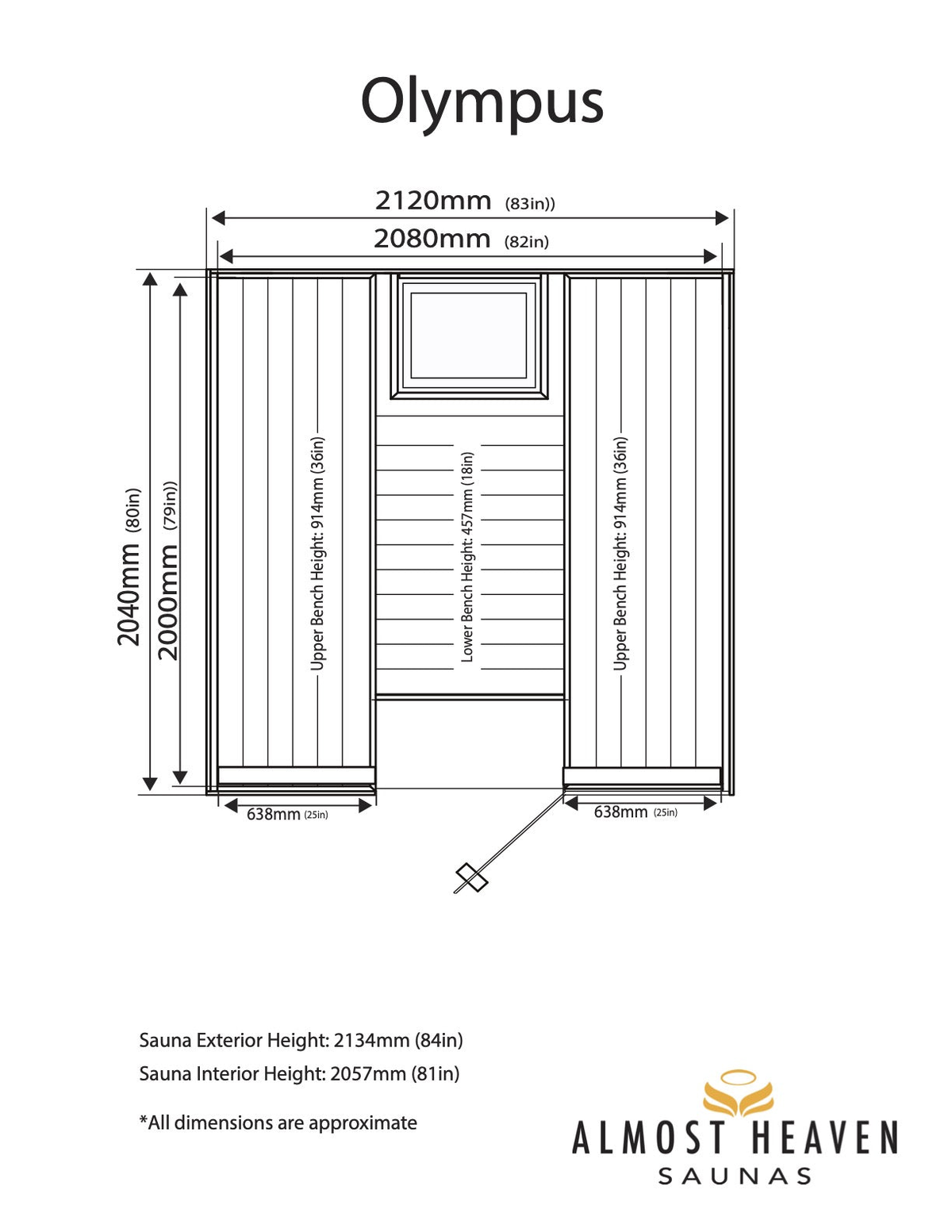 Olympus 6 Person Sauna - Indoor Saunas