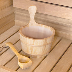 PROSAUNAS Wood Sauna Bucket with Plastic Liner, 4 Liter, Spruce