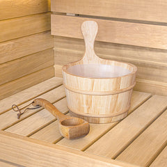 PROSAUNAS Wood Sauna Bucket with Plastic Liner, 4 Liter, Spruce