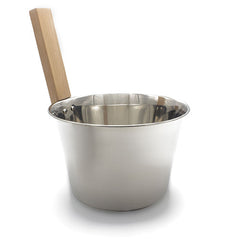 PROSAUNAS Sauna Bucket with Ladle, 1 Gallon, Stainless Steel