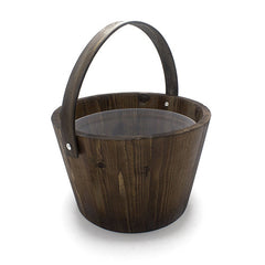 PROSAUNAS Sauna Bucket with Ladle, 1 Gallon, Spruce Wood