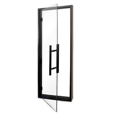 PROSAUNAS Sauna Door, 24" x 73", Black Alder frame, clear glass