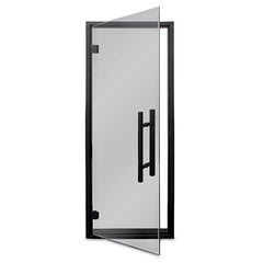 PROSAUNAS Sauna Door, 24" x 73", Black Alder frame, tinted glass