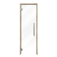 PROSAUNAS Sauna Door, 24" x 81", Aspen frame, clear glass