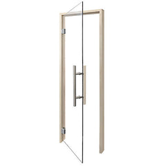 PROSAUNAS Sauna Door, 24" x 81", Aspen frame, clear glass