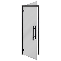 PROSAUNAS Sauna Door, 24" x 81", Black Alder frame, tinted glass