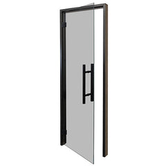 PROSAUNAS Sauna Door, 24" x 81", Black Alder frame, tinted glass