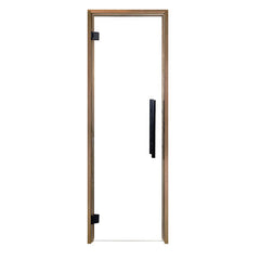 PROSAUNAS Sauna Door, 24" x 81", Thermo-Aspen frame, clear glass