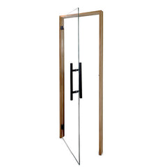 PROSAUNAS Sauna Door, 24" x 81", Thermo-Aspen frame, clear glass