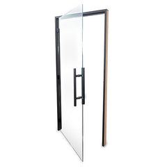PROSAUNAS Sauna Door, 36" x 81", Black Alder frame, clear glass, ADA compliant