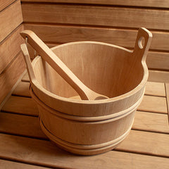 PROSAUNAS Large Sauna Ladle, 150mL, Pine Wood