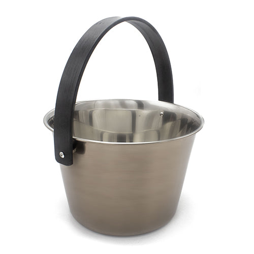 PROSAUNAS Sauna Pail with Ladle, 1 Gallon, Stainless Steel