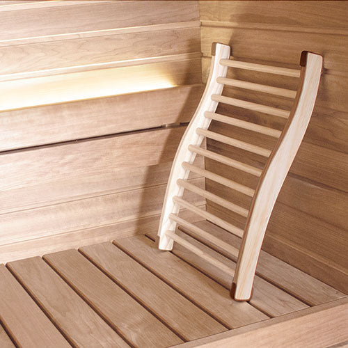 PROSAUNAS Sauna S-Shaped Backrest, Pine Wood