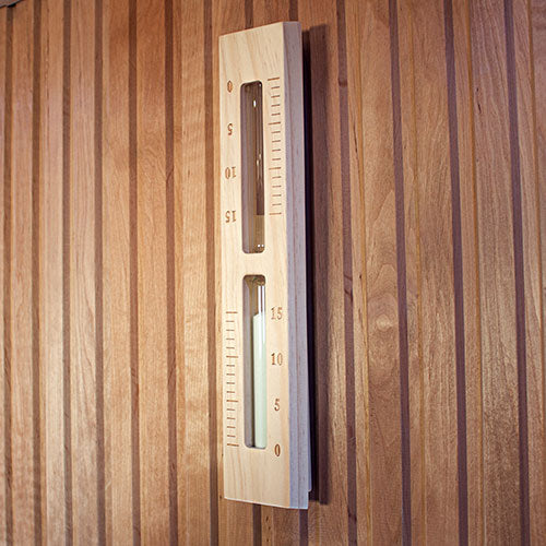 PROSAUNAS Sauna Sand Timer, Wall-Mounted, 15 Minute, Pine Wood