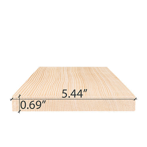 PROSAUNAS Sauna Wood 1x6 Vertical Grain, Smooth 4 Sides, Eased Edges, Hemlock