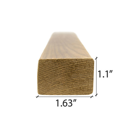 PROSAUNAS Sauna Wood, 2x2 Thermo-Aspen, Smooth 4 Sides, Eased Edges, SHP