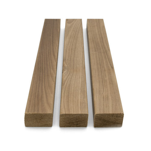 PROSAUNAS Sauna Wood, 2x2 Thermo-Aspen, Smooth 4 Sides, Eased Edges, SHP