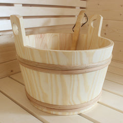 PROSAUNAS XL Wood Sauna Bucket, 12 Liter, Spruce
