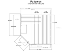 Patterson 6 Person Indoor Sauna - Indoor Saunas