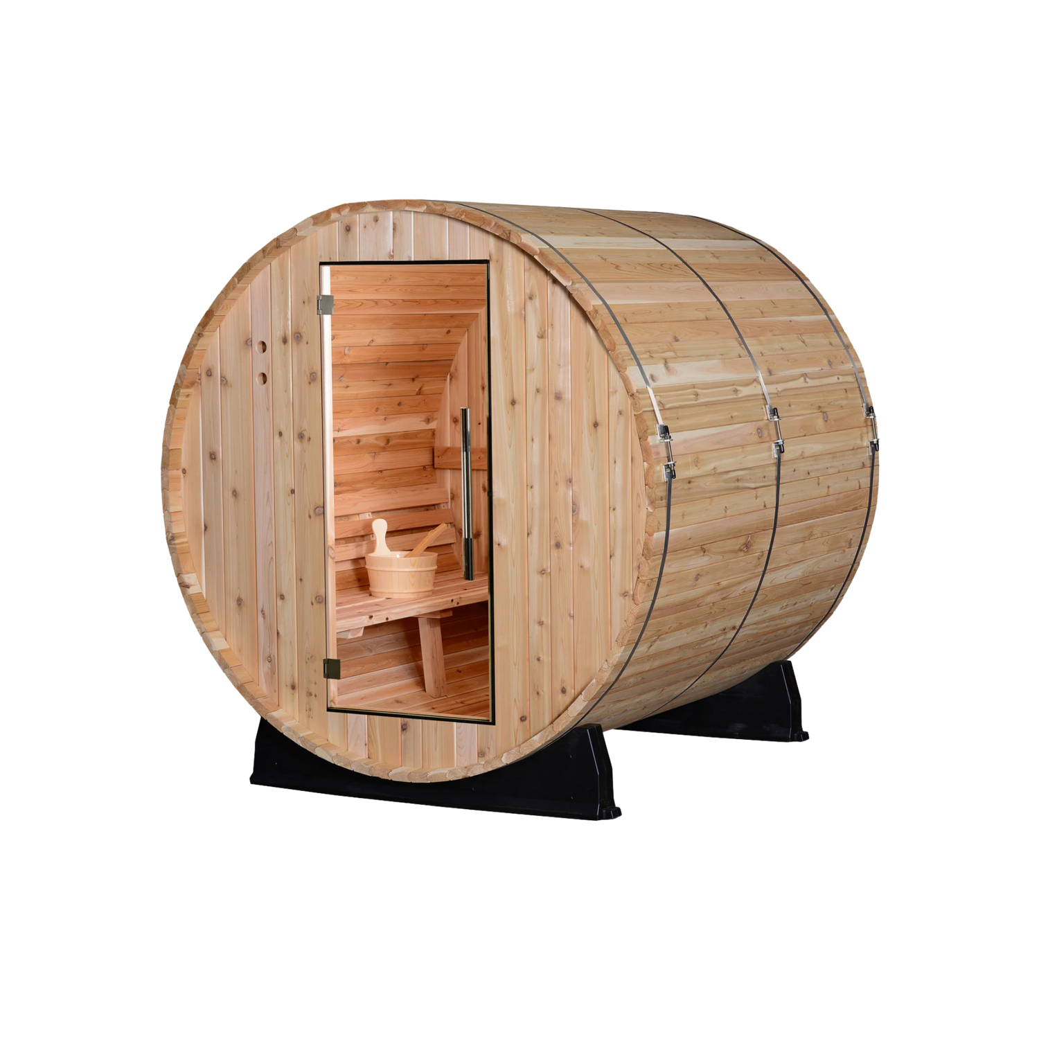 Custom Red Cedar Barrel Sauna 4-Person+