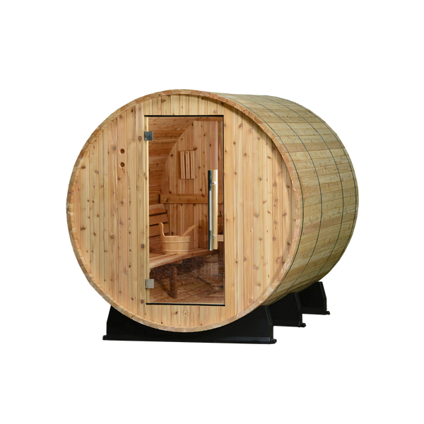 Custom Red Cedar Barrel Sauna 6-Person+