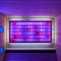PROSAUNAS Large Salt Feature with LED Lights for Saunas