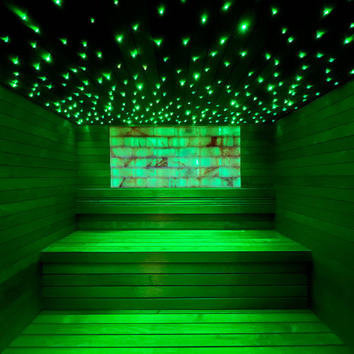 PROSAUNAS Large Salt Feature with LED Lights for Saunas