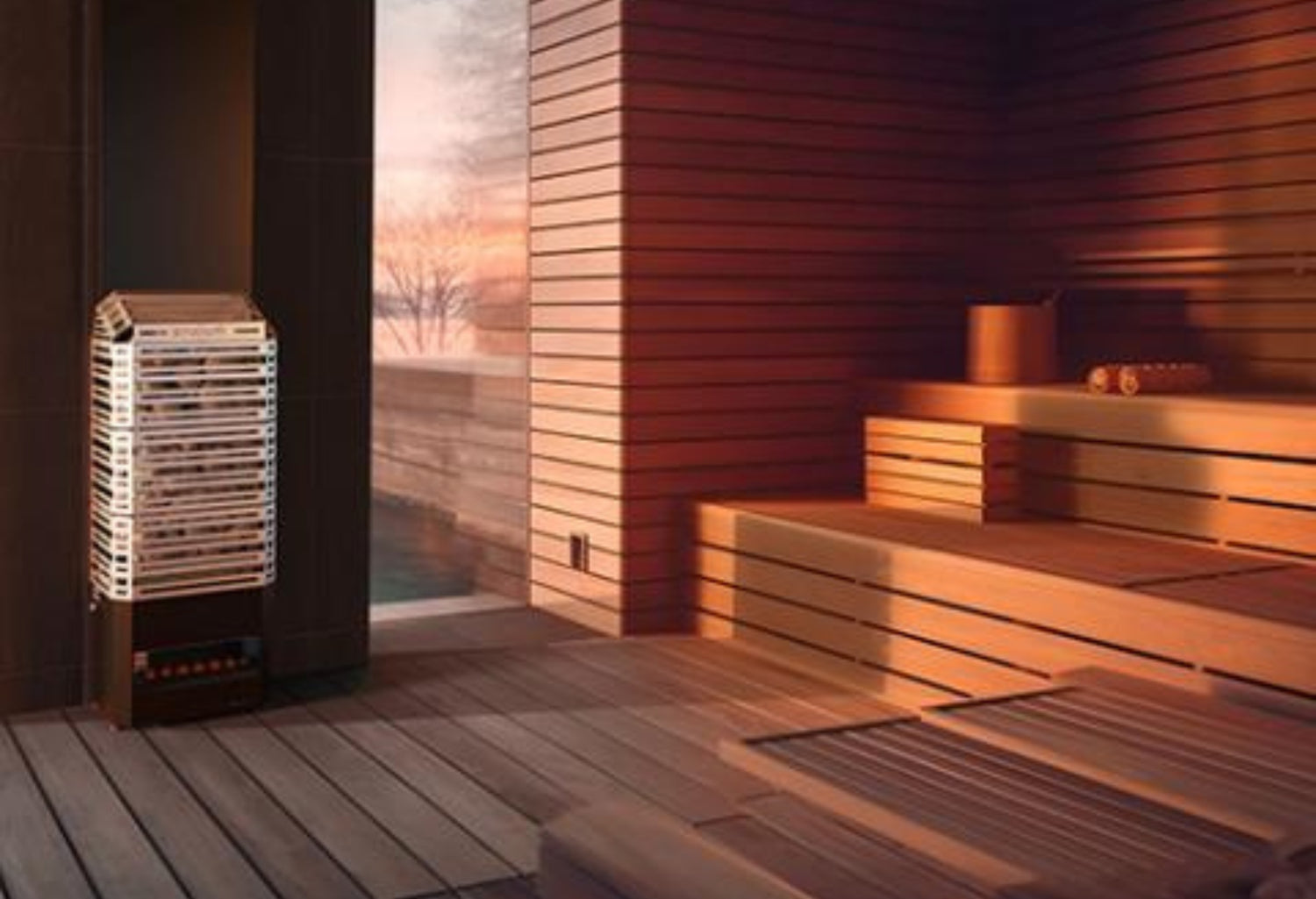 Saunum AIR 10 WiFi Sauna Heater Package, 9.6kW