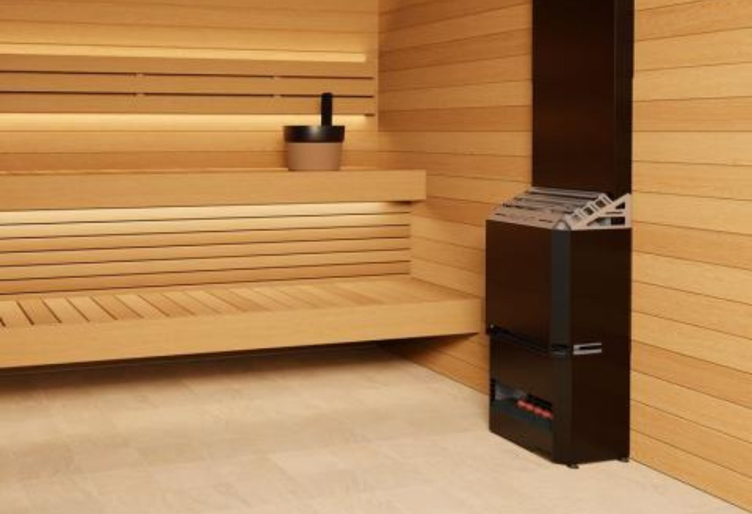 Saunum AIR 10 WiFi Sauna Heater Package, 9.6kW