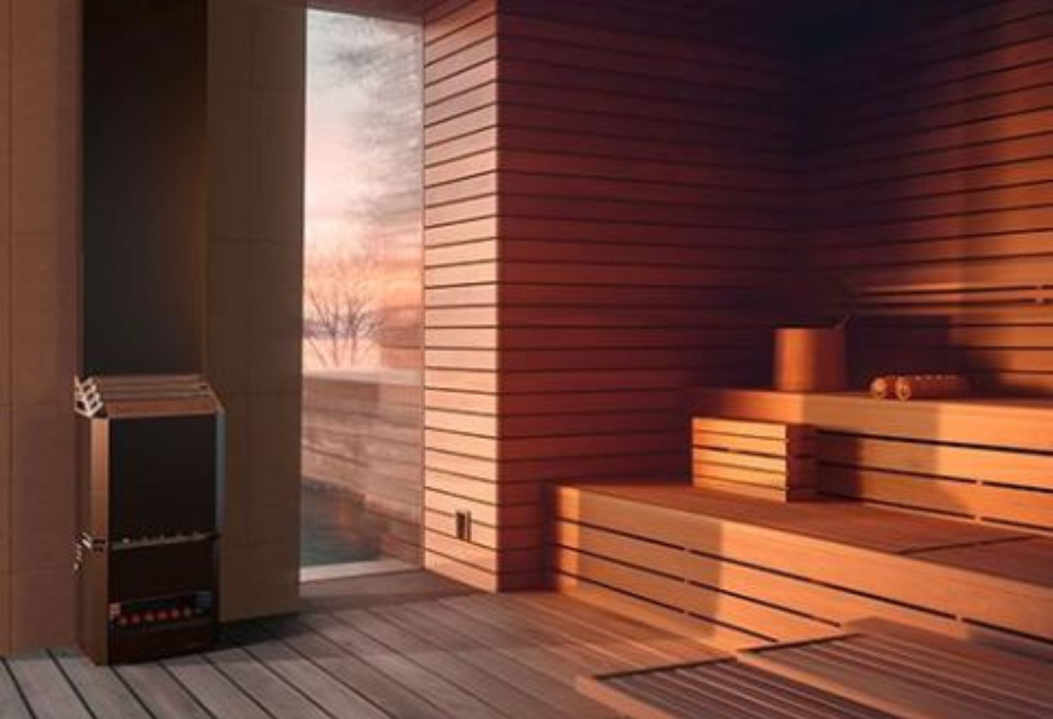 Saunum AIR 10 WiFi Sauna Heater Package, 9.6kW