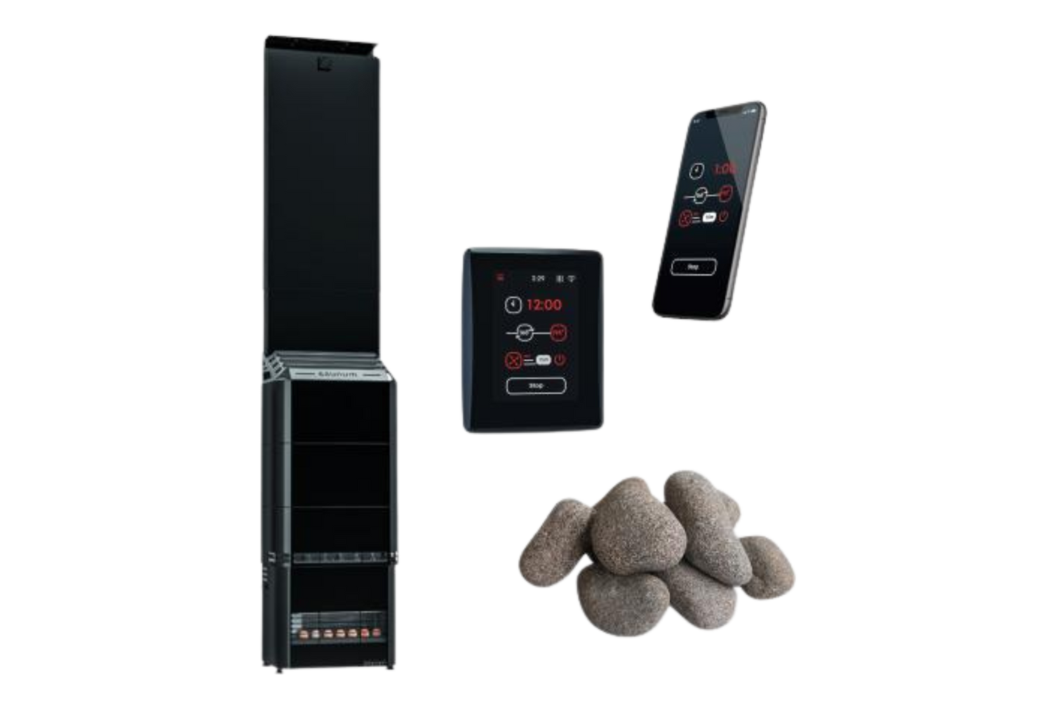 Saunum AIR 10 WiFi Sauna Heater Package, 9.6kW