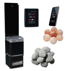 Saunum AIR L sauna heater package with control and stones