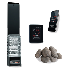 Saunum AIR sauna heater package with control and stones