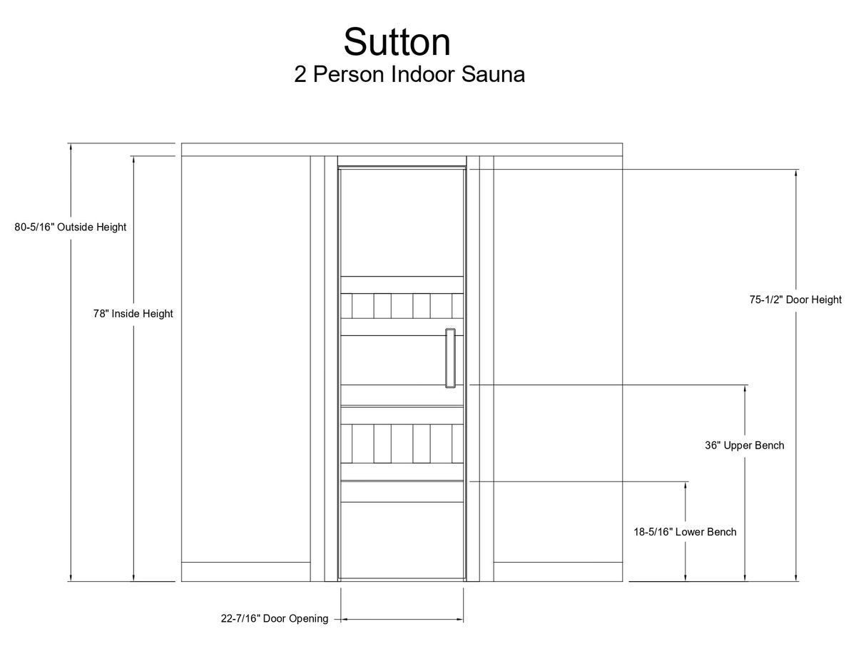Sutton 2-person Indoor Sauna - Indoor Saunas