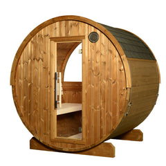 Takoa 4-6 Person Half Moon Classic Barrel Sauna