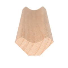 PROSAUNAS Alder Sauna Wood, 1x2 (14mm x 30mm) Inside Corner Trim, Cove Moulding, SI Profile