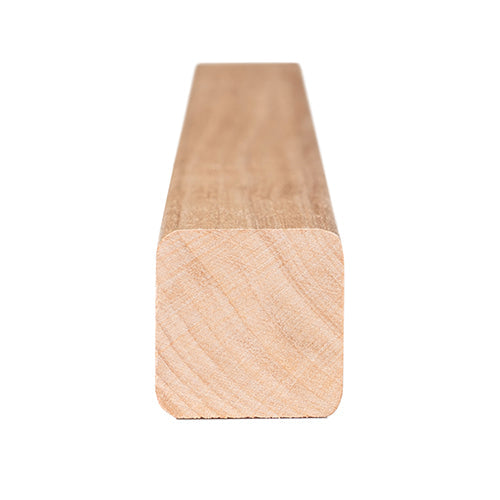 PROSAUNAS Alder Sauna Wood, 1x1 (21mm x 21mm) Smooth 4 Sides Eased Edges, Moulding, SHP Profile