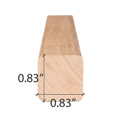 PROSAUNAS Alder Sauna Wood, 1x1 (21mm x 21mm) Smooth 4 Sides Eased Edges, Moulding, SHP Profile